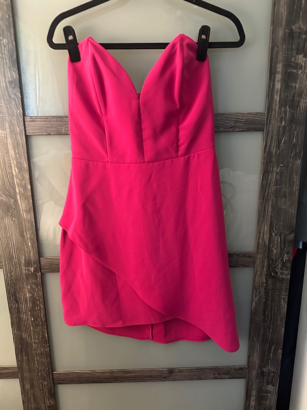 Amanda Uprichard Hot Pink Strapless Cocktail Dress